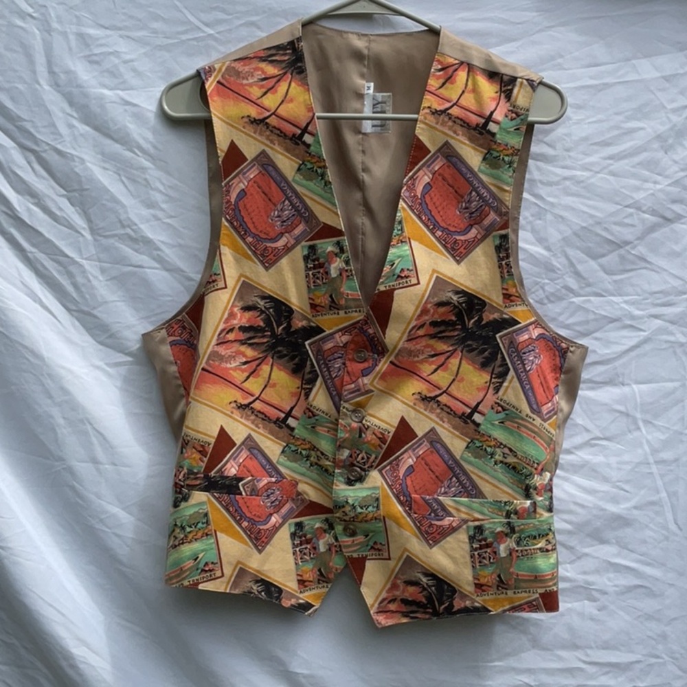 Vintage UTY Apparel post card vest